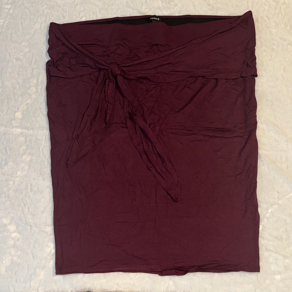 Torrid Burgundy Midi Skirt